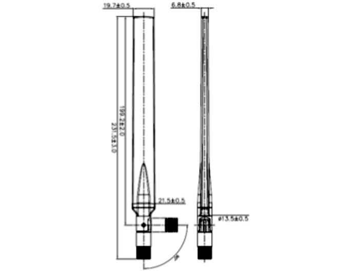 Delock LTE Antenne SMA Stecker drehbar mit Kippgelenk weiß